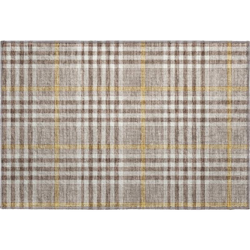 Premium Washable Super Soft Modern Plaid Mayfield Rug