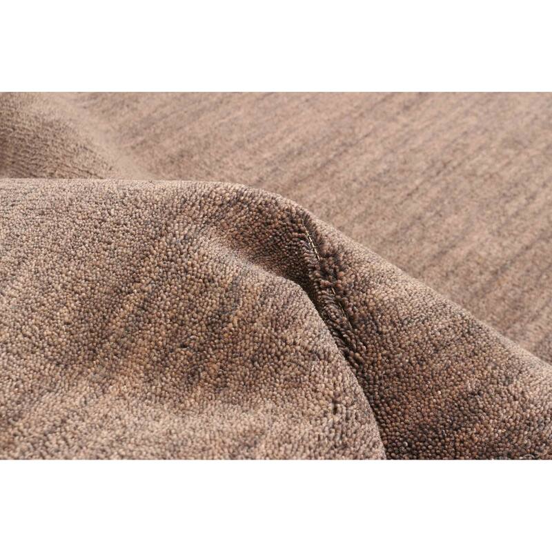 ECARPETGALLERY Hand Loomed Kashkuli Gabbeh Taupe Wool Rug - 4'0 x 5'11