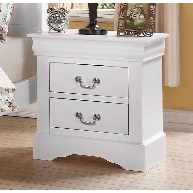 Wooden Nightstand with 2 Drawers