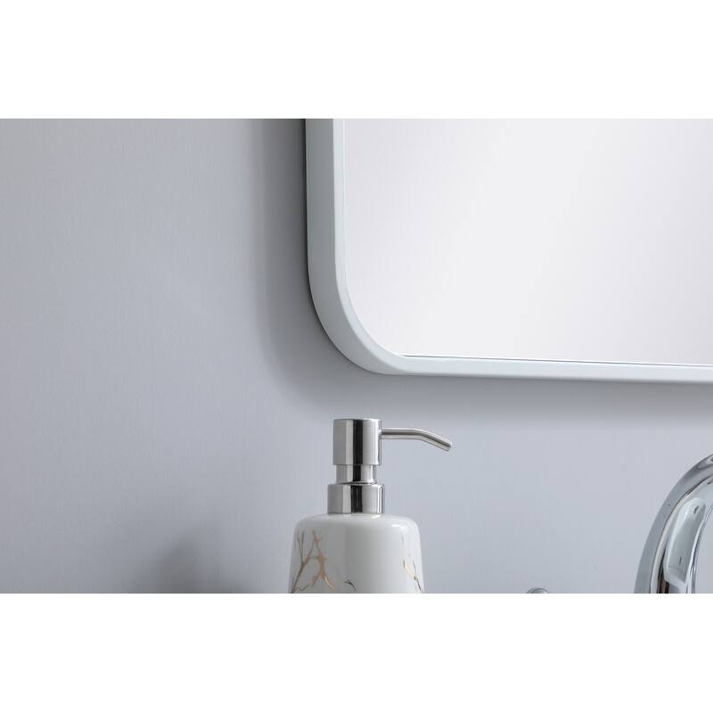 Ezra Soft Corner Metal Rectangular Mirror
