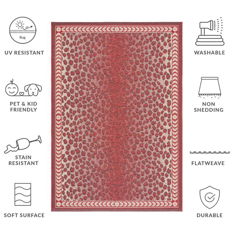 SAFAVIEH Courtyard Sanyi Indoor/ Outdoor Waterproof Patio Backyard Rug