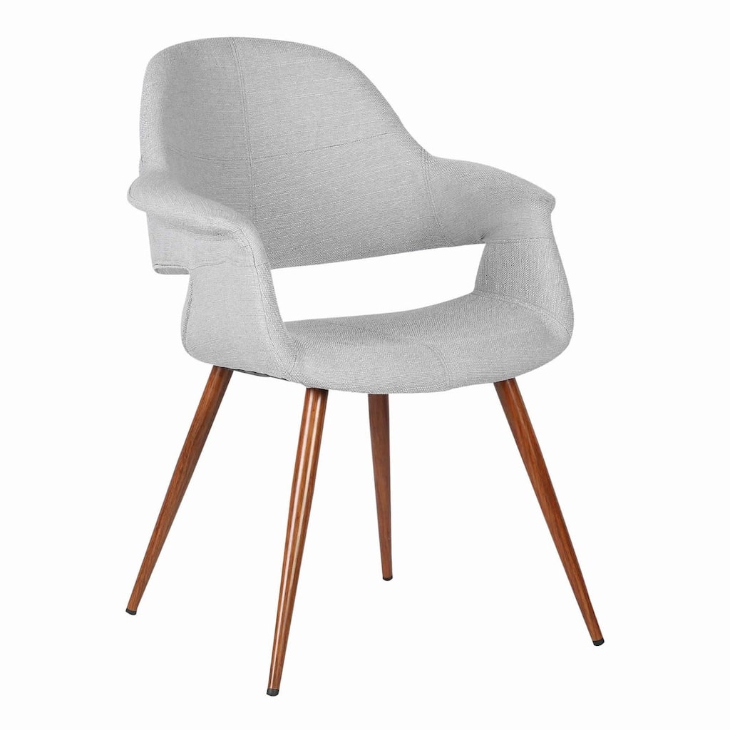 Fabric Mid Century Dining Chair with Round Tapered Legs - 33 H x 25 W x 24 L Inches