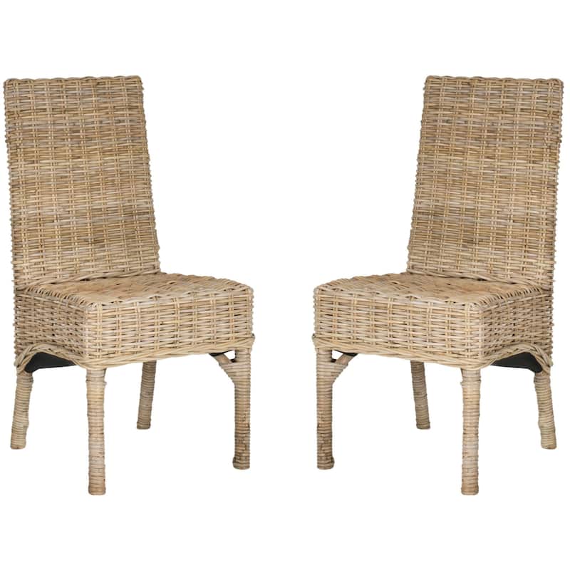 SAFAVIEH Karyl Unfinished Natural Wicker Dining Chair (Set of 2) - 18.5" x 18.5" x 38.1" - 19Wx19Dx38H