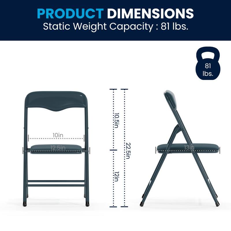 Kids 5-Piece Classroom Folding Table and Chairs Set - 2'0" x 1'8" x 2'0" Square