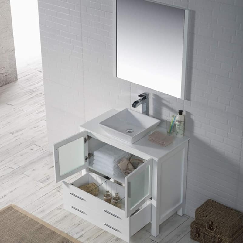 Blossom Sydney 36" Bathroom Vanity with Ceramic Vessel Sink and Mirror