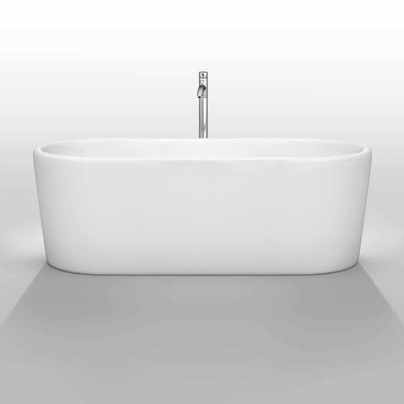 Wyndham Collection Ursula 67" Free Standing Acrylic Soaking Tub with