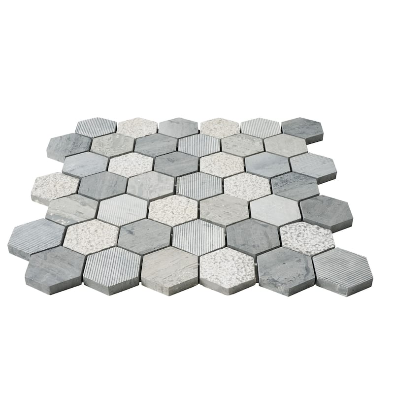 Marinewood Marble 2" x 2" Honeycomb Mosaic Tile
