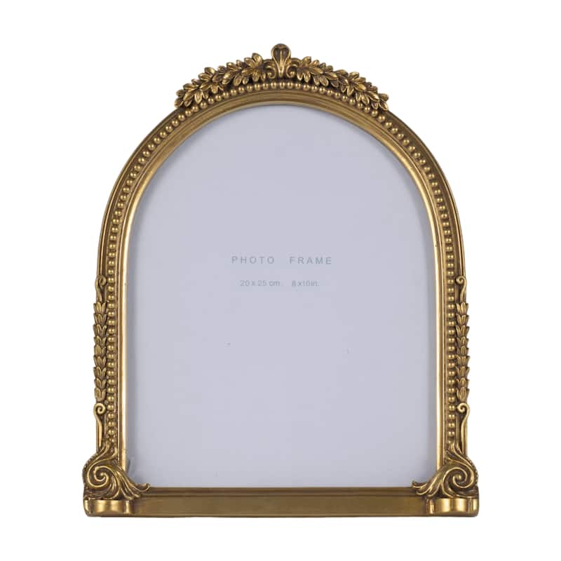 Resin Baroque Style Ornate Arch Photo Frame - Gold - On Sale ...