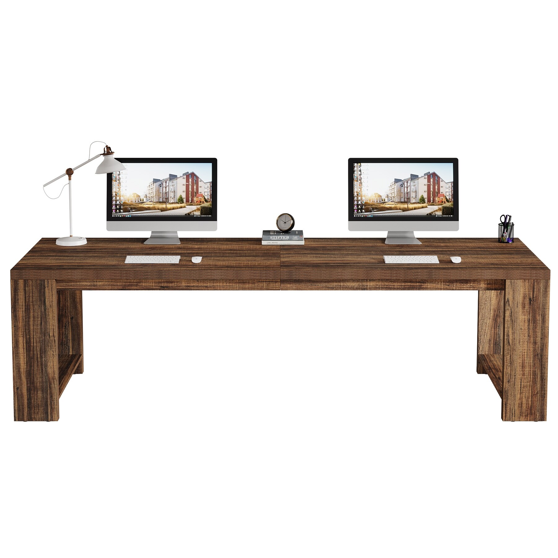 86.6 Inch Extra Long Desk Writing Table Large Desk Workstation