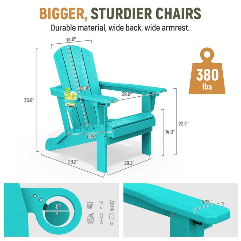 3-Position Reclining Folding Outdoor Chair – PE Wood Grain, Weather-Resistant