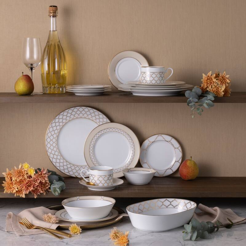 Eternal Palace Set of 4 Rim Dinner Bowls, 10", 25 oz.