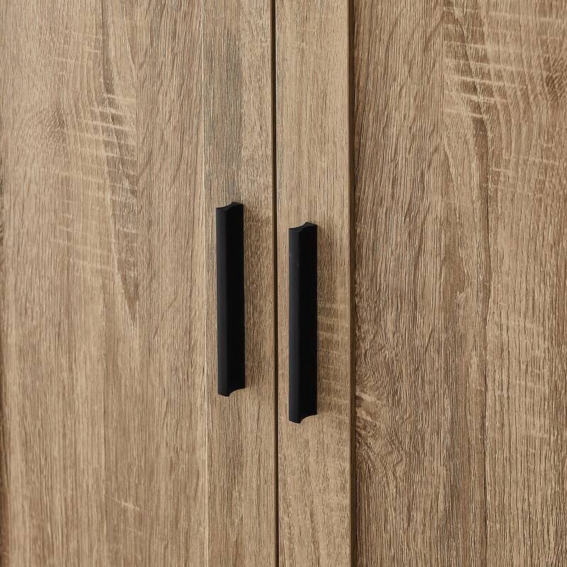 Storage Cabinet with Two Doors for Bathroom, Office, Adjustable Shelf, MDF Board
