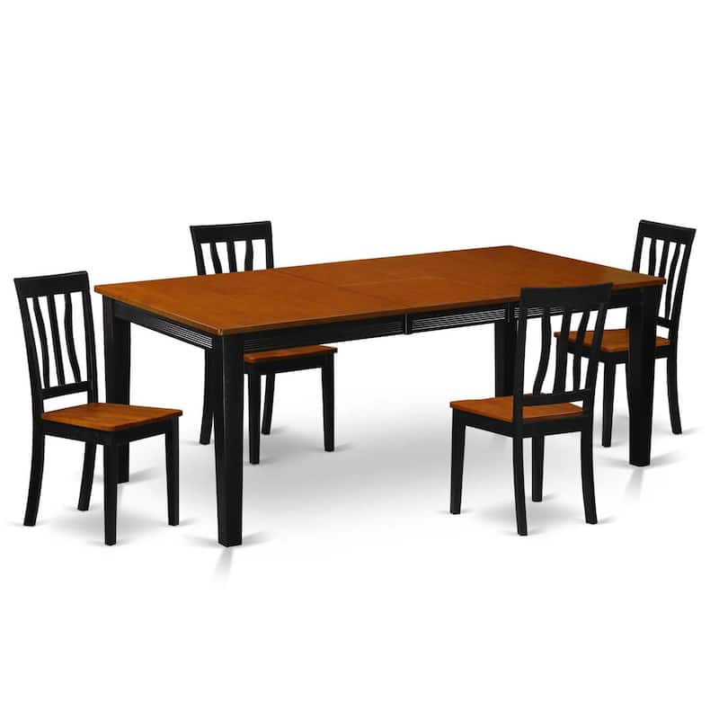 Kitchen Dinette Set 8 Seats - Rectangular Table with Chairs - Modern Design