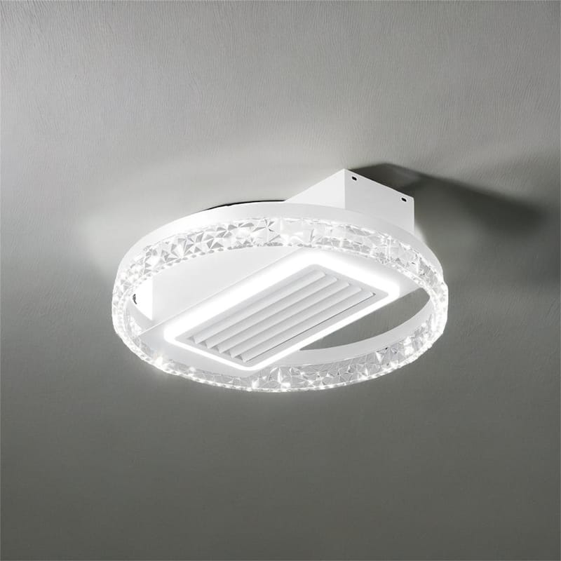 Fan Lamp With Dimmable LED - White