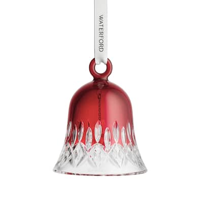 Waterford Lismore Bell Ornament, Red