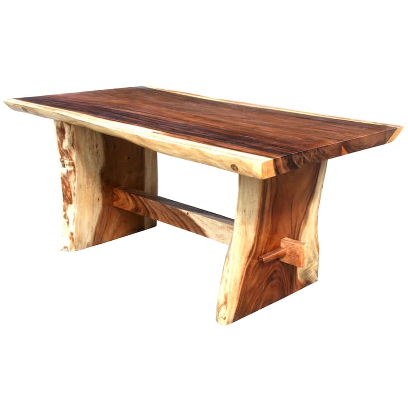 Chic Teak Suar Live Edge Unique Slab Dining Table - 79" Long (Table Only)