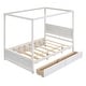 preview thumbnail 12 of 13, Merax Full Size Canopy Bed with Trundle Bed and two Drawers