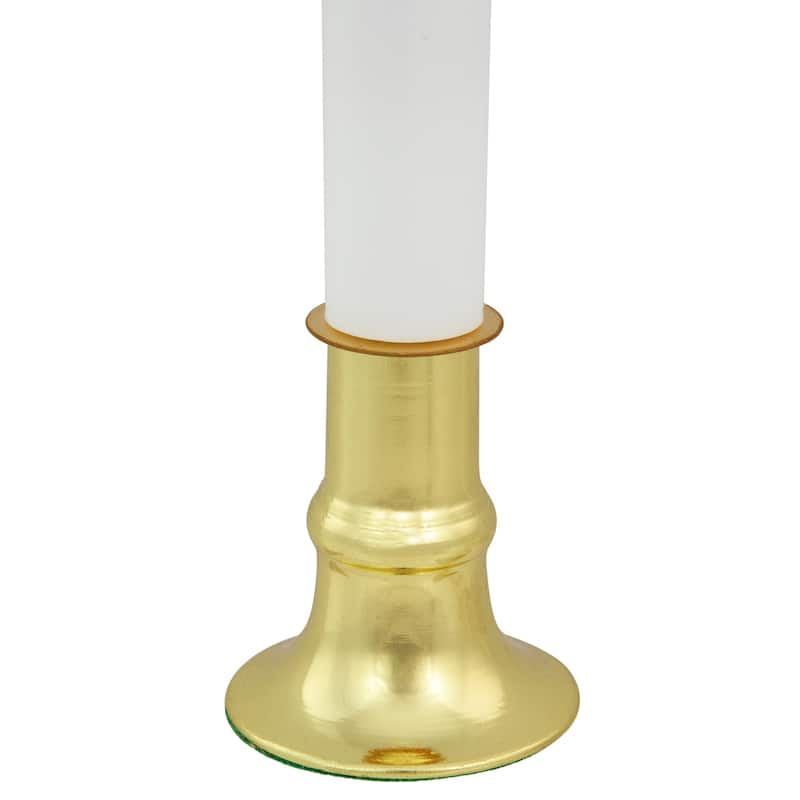Single Light Window Candle with Timer - 9" - White