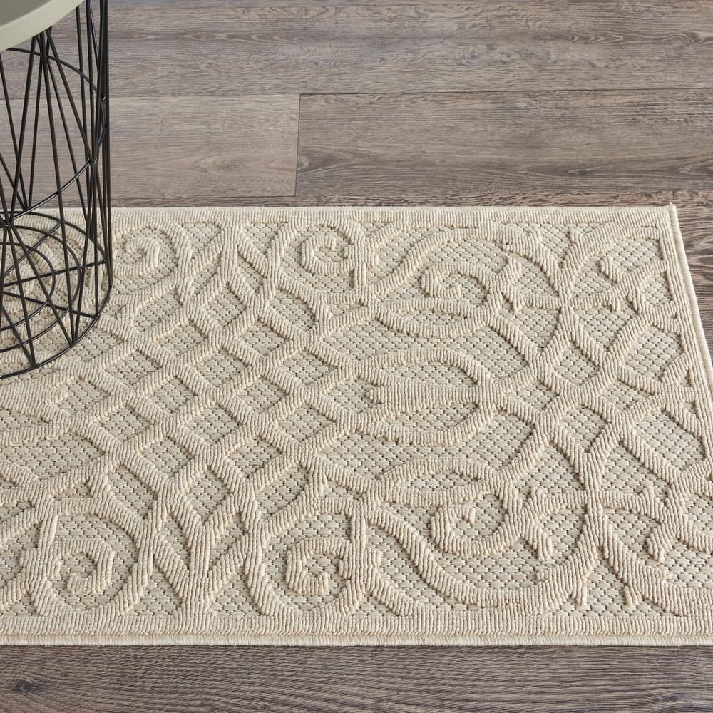 Nourison Palamos Geometric Scroll Indoor Outdoor Area Rug