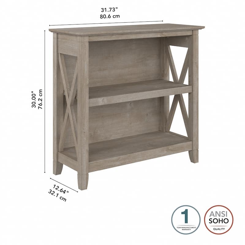 Key West Small 2 Shelf Bookcase by Bush Furniture