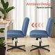 preview thumbnail 16 of 66, Desk Chairs. Cross Legged Office Task Armless Wide Vanity Makeup Chair Computer Chairs for Home Office