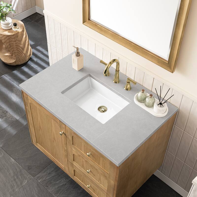 James Martin Vanities Laurent 36" Single Vanity, Light Natural Oak