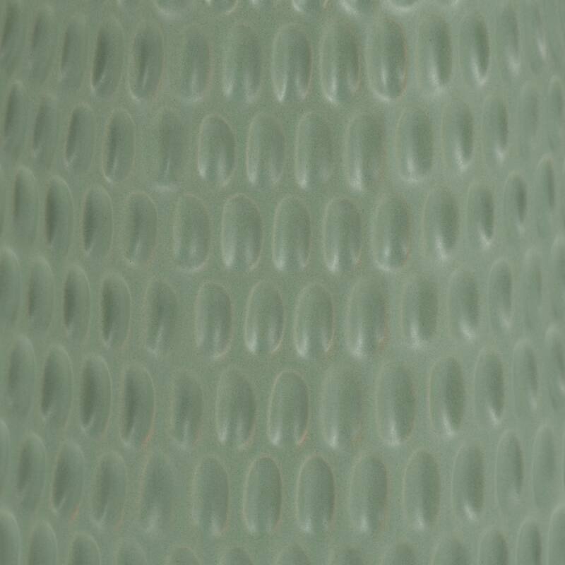 Ceramic Modern Dimpled Texture Vase - Green, 16"