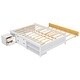 preview thumbnail 8 of 6, White Full Size Platform Bed with Trundle, Storage Box, and Nightstand