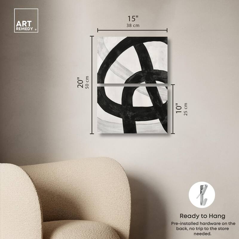 Infinite Loop II Canvas Set of 2 by Art Remedy, Gallery Wrapped