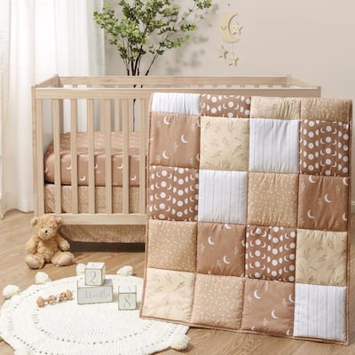 The Peanutshell Crib Bedding Set, Boho Celestial, 3 Pieces