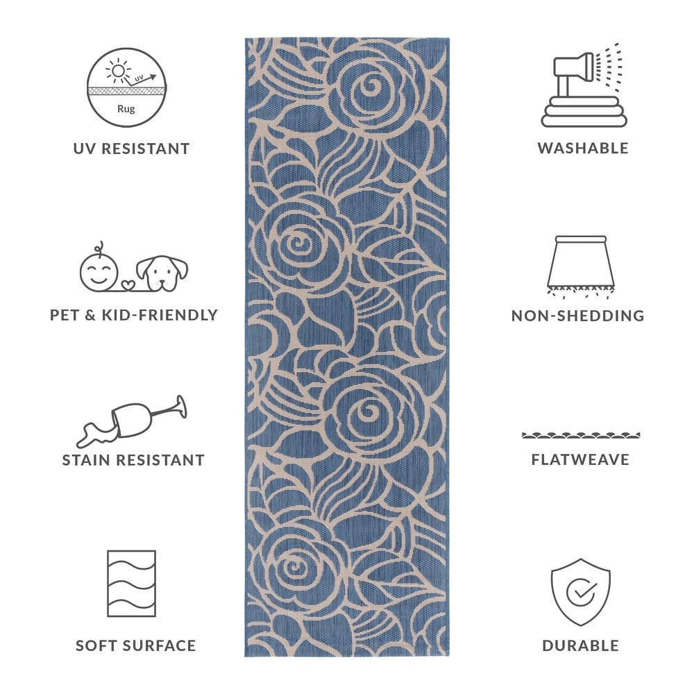 SAFAVIEH Courtyard Fany Indoor /Outdoor Waterproof Patio Backyard Rug