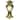 16.25" Tall Polyresin Decorative Vase, Gold Leaves and Greek Accent