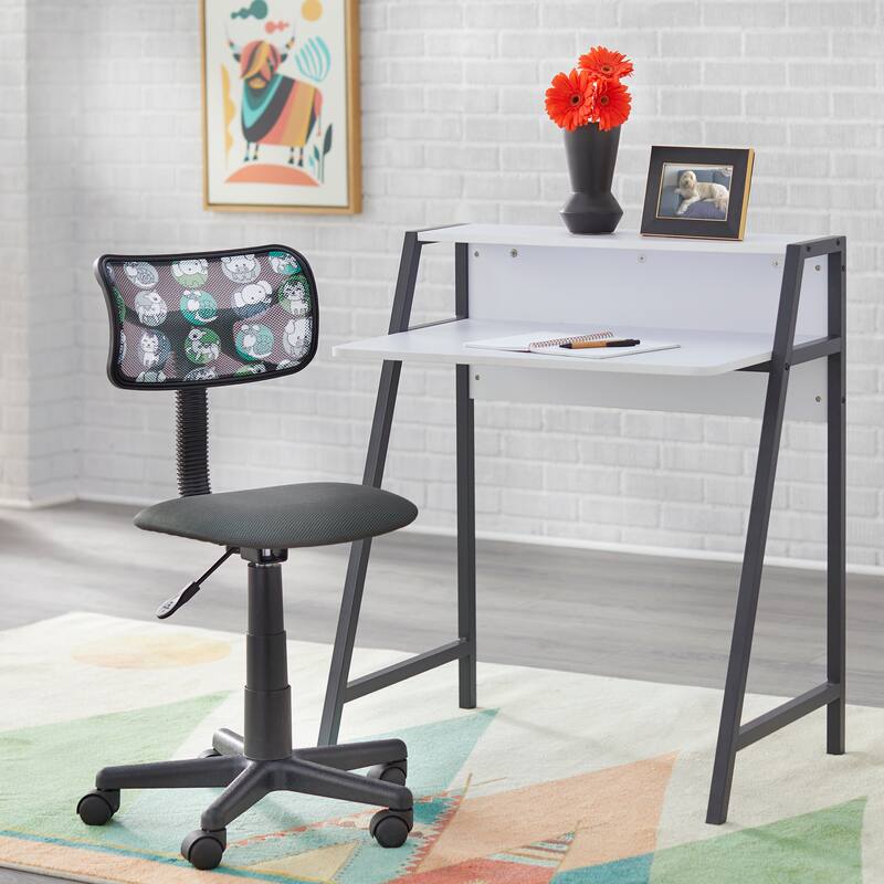 Simple Living Amari Kids Desk and Chair Set - White/Grey