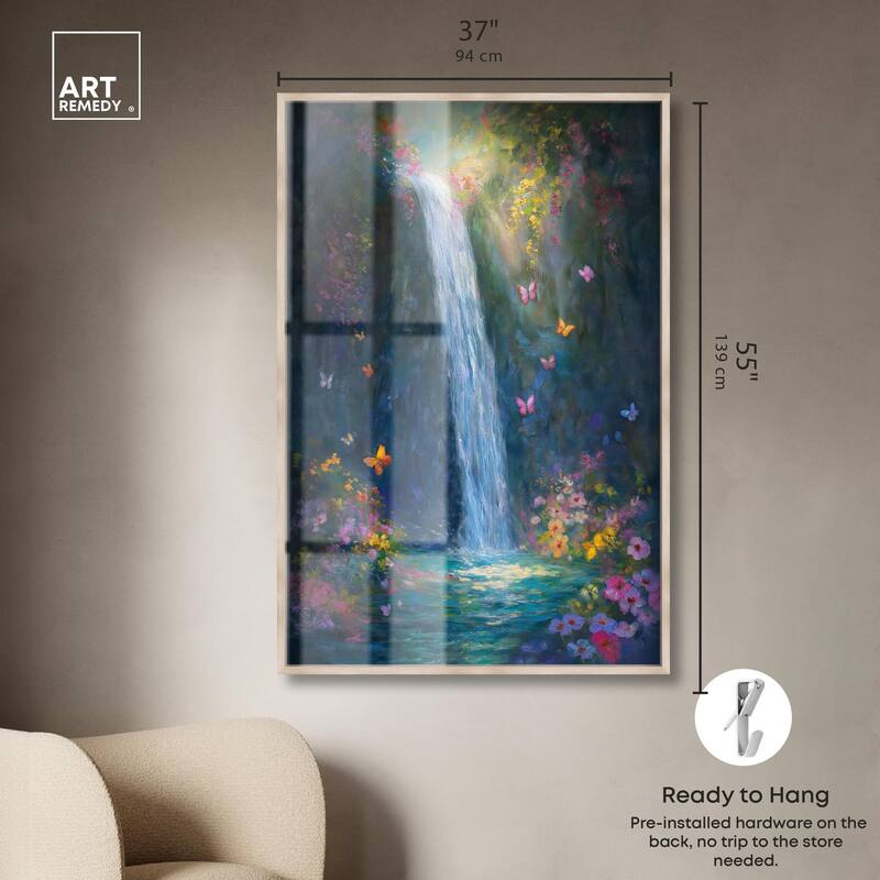 Hidden Falls II Shadowbox by Art Remedy