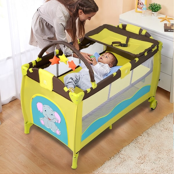 Shop New Green Baby Crib Playpen Playard Pack Travel Infant