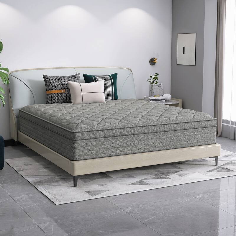 12 Inch Individually Pocketed Spring Hybrid Mattress in a Box - King