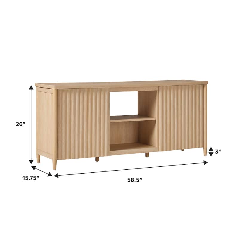 Middlebrook Scandinavian Reeded 58-inch TV Stand with Storage