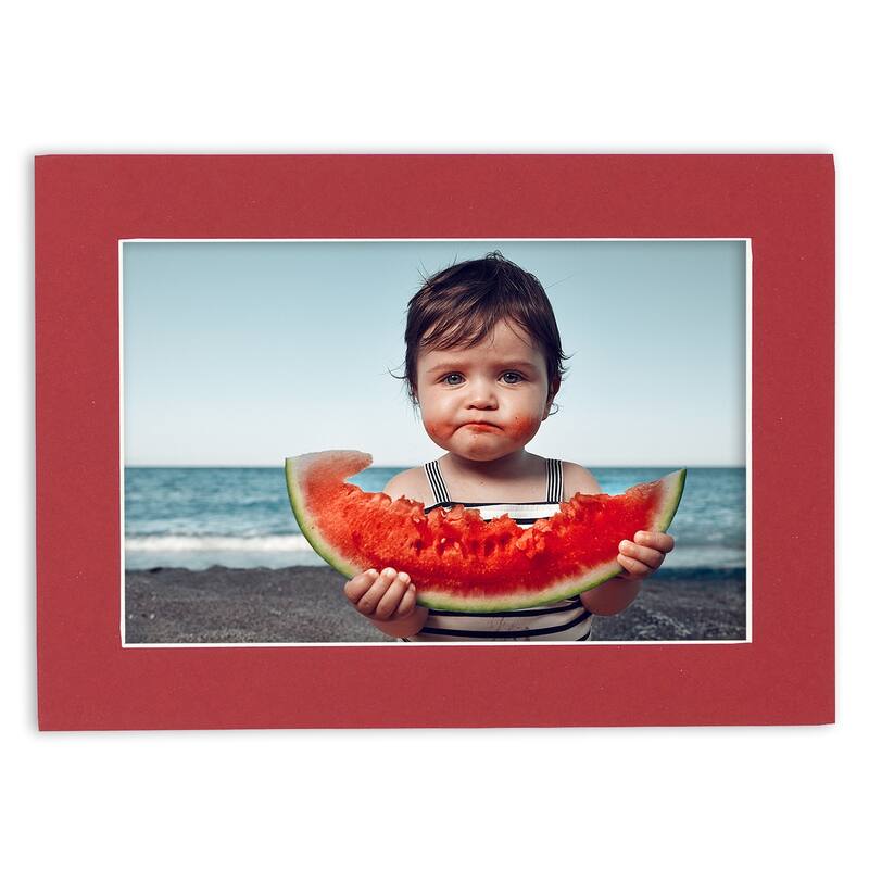 16x20 Mat for 8x10 Photo - Deep Red Matboard for Frames Measuring 16 x 20 Inches - To Display Art Measuring 8 x 10 Inches