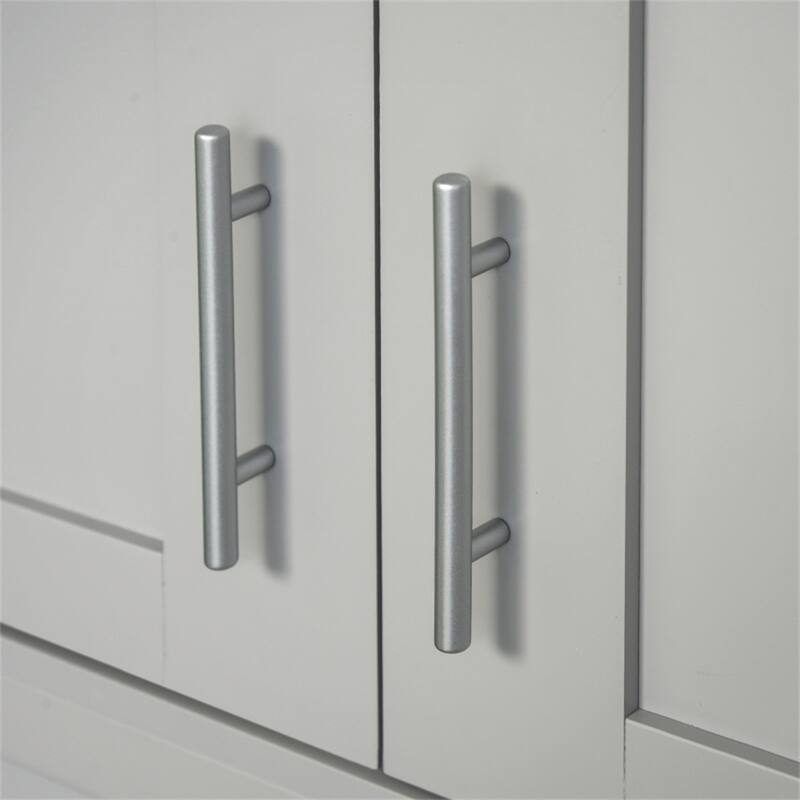Multi-Function Grey Storage Cabinet with Adjustable Shelves and Drawer for Kitchen or Office - 30" W x 15.75" D x 72" H