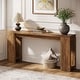 preview thumbnail 8 of 38, Farmhouse Wood 70.9 Inches Extra Long Console Table for Living Room, Hallway Deep Brown