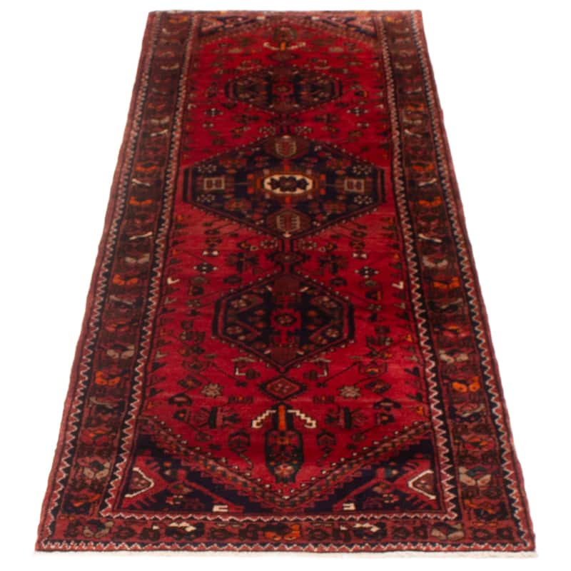 ECARPETGALLERY Hand-knotted Anadol Red Wool Rug - 3'7 x 9'9