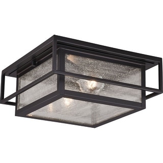 Vaxcel Lighting Hyde Park 2 Light 12" Wide Outdoor Flush Mount Square