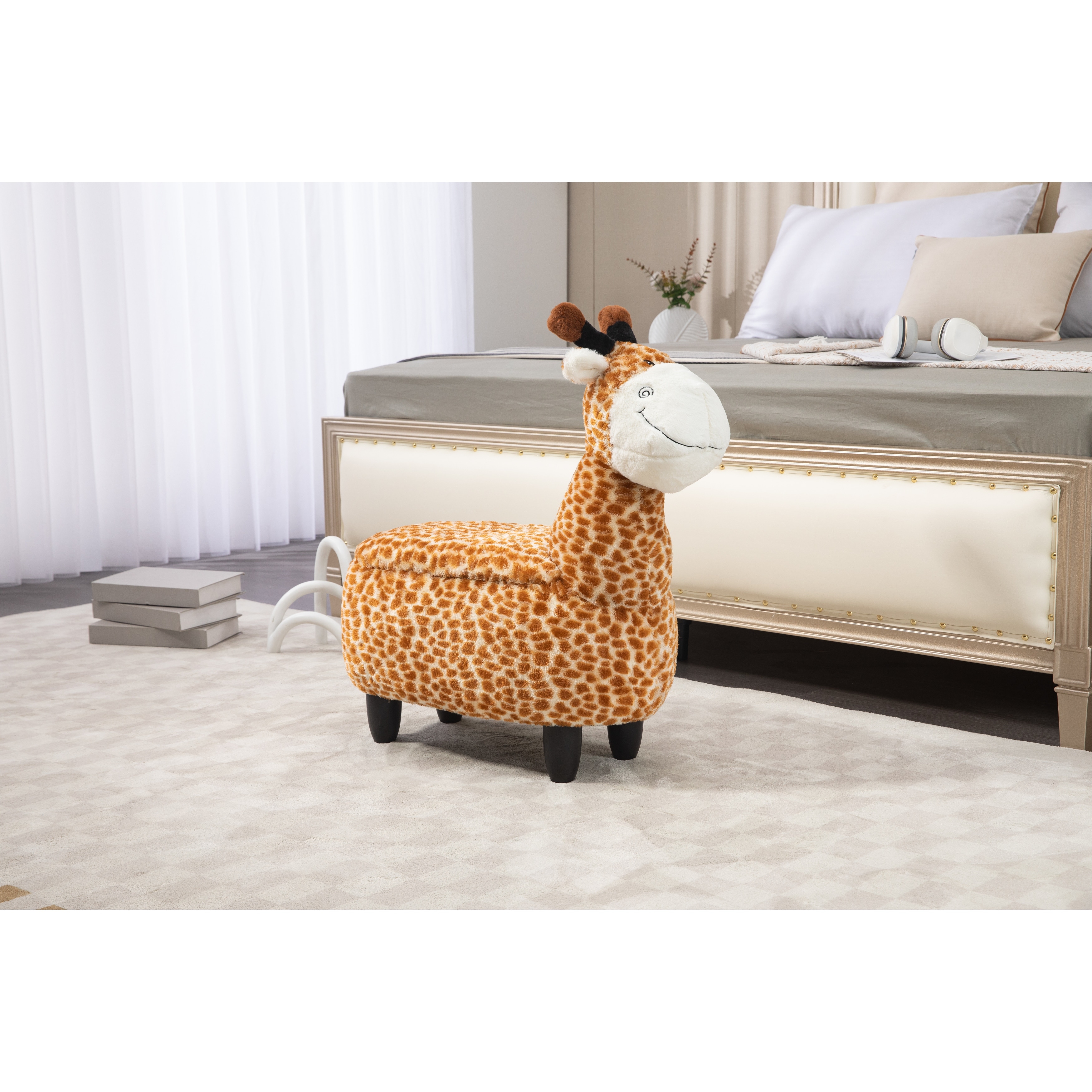 Giraffe Animal Storage Kids Ottoman Stool - On Sale - Bed Bath