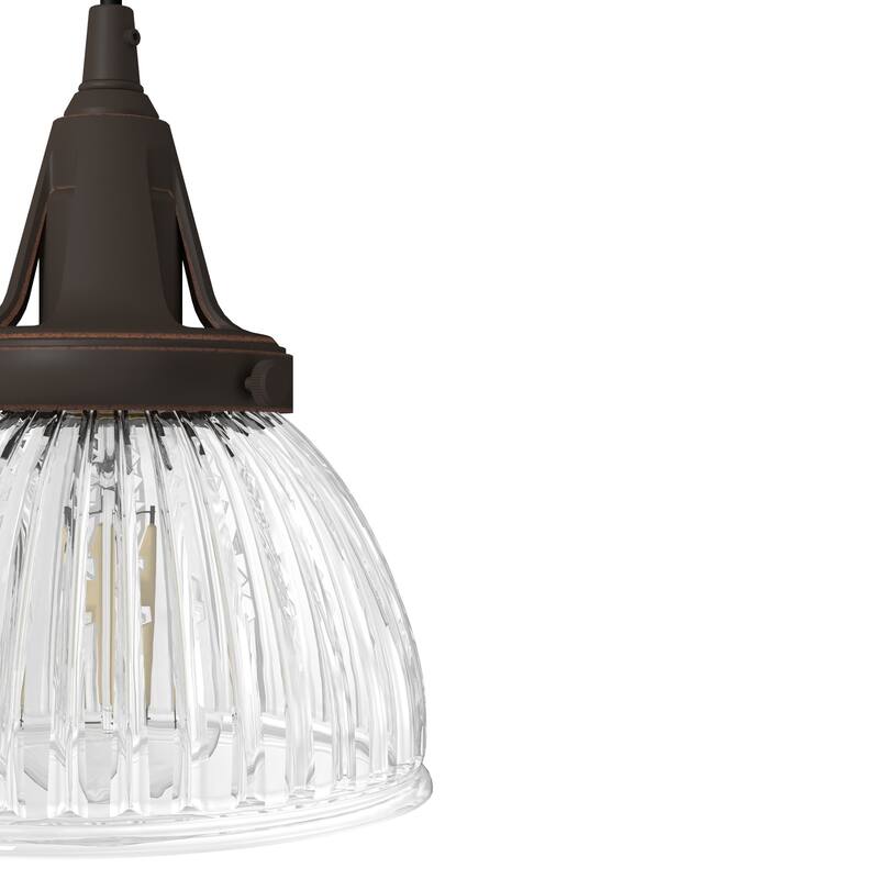 Hunter Cypress Grove 3-Light Linear Cluster Pendant - Kitchen Island, Dining Room - Industrial, Transitional, Modern