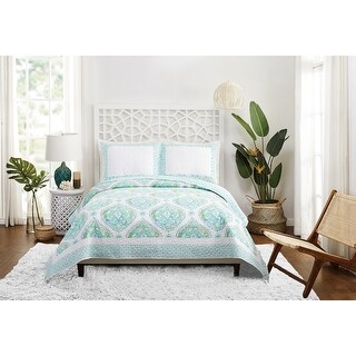 Dena Home Bohemian Breeze Quilt Set - Aqua - King
