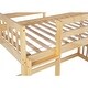 preview thumbnail 12 of 18, Floor Bunk Bed with Climbing Ramp,Ladder and Safety Guardrail,Twin Over Twin for Bedroom
