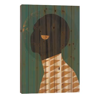 Abstract Face III Print On Wood by Danilo de Alexandria - Multi-Color