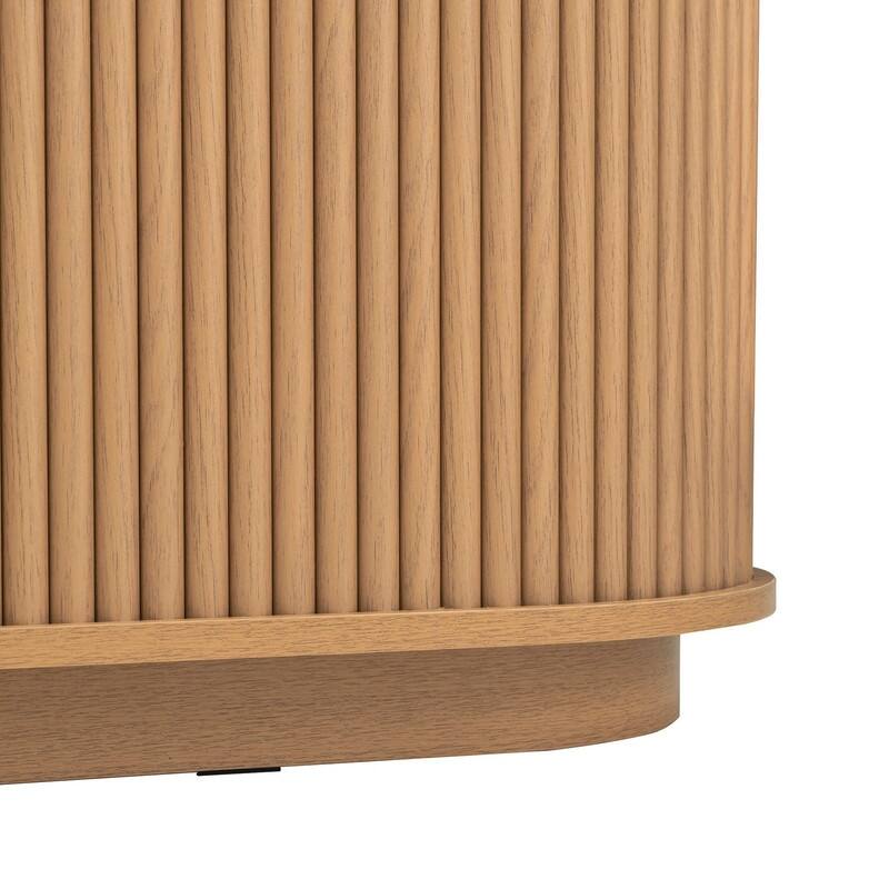 Farmhouse Wooden TV Stand up to 75" with Sliding Door and Adjustable Shelves for Modern Home Entertainment