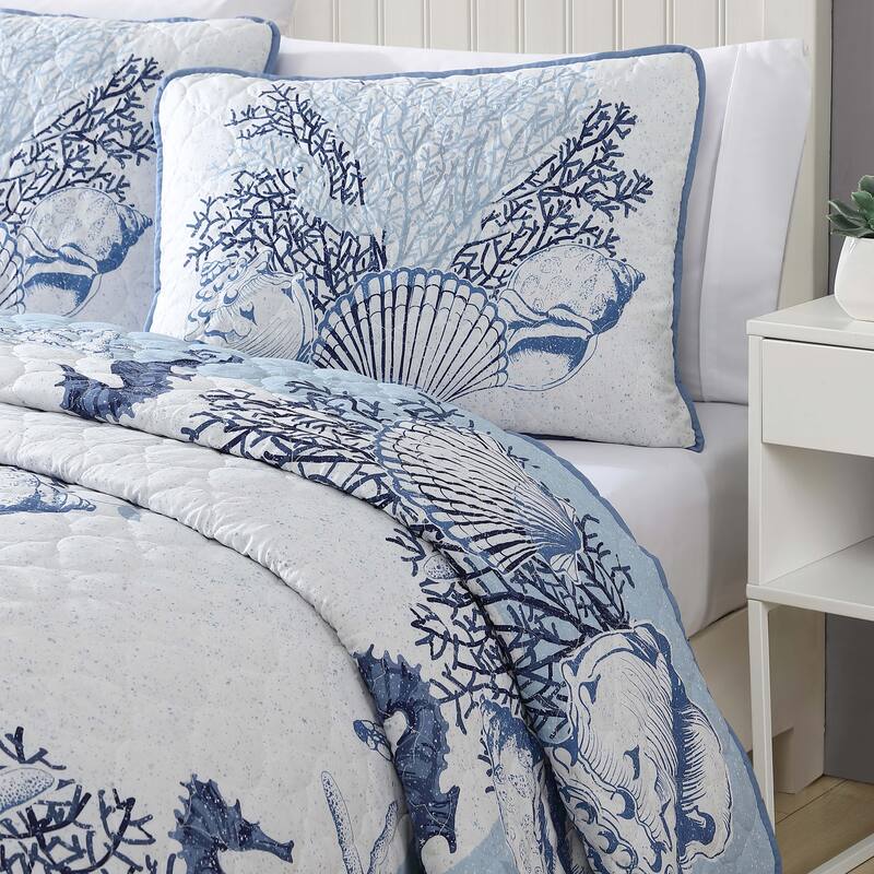 Caribbean Joe Coastal 3PC Quilt Set