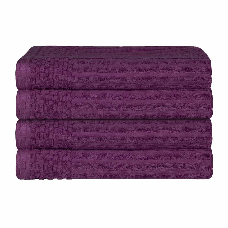 Superior Ribbed Cotton Absorbent Heavyweight Bath Towel Set